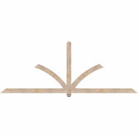 108"W x 40"H x 3 1/2"D x 3 1/2"F, 09/12 Pitch, Redmond Smooth Timber Gable Bracket, Douglas Fir