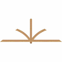108"W x 40"H x 3 1/2"D x 3 1/2"F, 09/12 Pitch, Redmond Smooth Timber Gable Bracket, Western Red Cedar