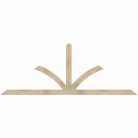 108"W x 40"H x 04"D x 4"F, 09/12 Pitch, Richland Rough Sawn Timber Gable Bracket, Douglas Fir