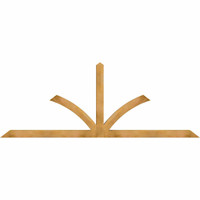 108"W x 40"H x 04"D x 4"F, 09/12 Pitch, Richland Rough Sawn Timber Gable Bracket, Western Red Cedar