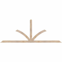 108"W x 40"H x 3 1/2"D x 3 1/2"F, 09/12 Pitch, Richland Smooth Timber Gable Bracket, Douglas Fir