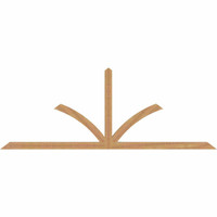 108"W x 40"H x 3 1/2"D x 3 1/2"F, 09/12 Pitch, Richland Smooth Timber Gable Bracket, Western Red Cedar