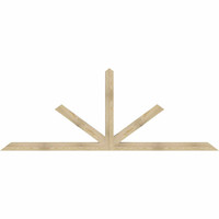 108"W x 40"H x 04"D x 4"F, 09/12 Pitch, Saratoga Rough Sawn Timber Gable Bracket, Douglas Fir