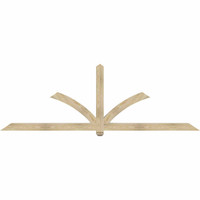 108"W x 36"H x 04"D x 4"F, 08/12 Pitch, Redmond Rough Sawn Timber Gable Bracket, Douglas Fir