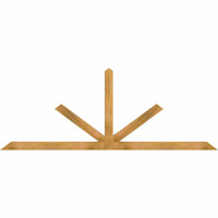 108"W x 40"H x 04"D x 4"F, 09/12 Pitch, Saratoga Rough Sawn Timber Gable Bracket, Western Red Cedar