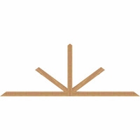108"W x 40"H x 3 1/2"D x 3 1/2"F, 09/12 Pitch, Saratoga Smooth Timber Gable Bracket, Western Red Cedar