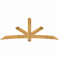108"W x 40"H x 04"D x 6"F, 09/12 Pitch, Alberta Rough Sawn Timber Gable Bracket, Western Red Cedar