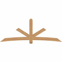 108"W x 40"H x 3 1/2"D x 5 1/2"F, 09/12 Pitch, Alberta Smooth Timber Gable Bracket, Western Red Cedar