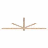 108"W x 27"H x 3 1/2"D x 3 1/2"F, 06/12 Pitch, Kennewick Smooth Timber Gable Bracket, Douglas Fir