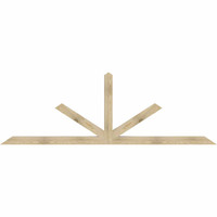 108"W x 36"H x 04"D x 4"F, 08/12 Pitch, Saratoga Rough Sawn Timber Gable Bracket, Douglas Fir