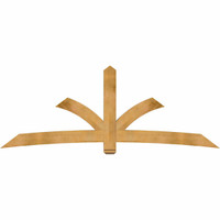 108"W x 40"H x 04"D x 6"F, 09/12 Pitch, Davenport Rough Sawn Timber Gable Bracket, Western Red Cedar