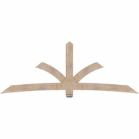 108"W x 40"H x 3 1/2"D x 5 1/2"F, 09/12 Pitch, Davenport Smooth Timber Gable Bracket, Douglas Fir