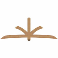 108"W x 40"H x 3 1/2"D x 5 1/2"F, 09/12 Pitch, Davenport Smooth Timber Gable Bracket, Western Red Cedar