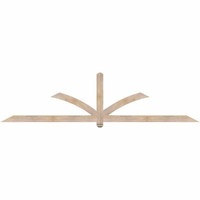 108"W x 27"H x 3 1/2"D x 3 1/2"F, 06/12 Pitch, Redmond Smooth Timber Gable Bracket, Douglas Fir