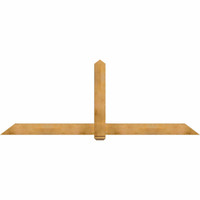 108"W x 40"H x 04"D x 6"F, 09/12 Pitch, Eugene Rough Sawn Timber Gable Bracket, Western Red Cedar