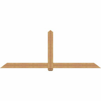 108"W x 40"H x 3 1/2"D x 5 1/2"F, 09/12 Pitch, Eugene Smooth Timber Gable Bracket, Western Red Cedar