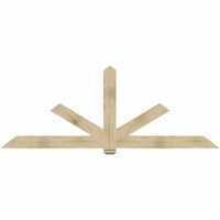 108"W x 40"H x 04"D x 6"F, 09/12 Pitch, Kennewick Rough Sawn Timber Gable Bracket, Douglas Fir
