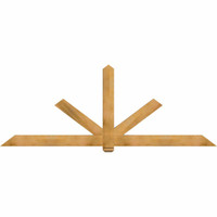 108"W x 40"H x 3 1/2"D x 5 1/2"F, 09/12 Pitch, Kennewick Smooth Timber Gable Bracket, Western Red Cedar