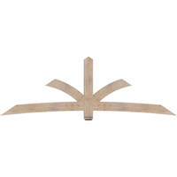 108"W x 36"H x 3 1/2"D x 5 1/2"F, 08/12 Pitch, Davenport Smooth Timber Gable Bracket, Douglas Fir