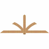 108"W x 40"H x 3 1/2"D x 5 1/2"F, 09/12 Pitch, Redmond Smooth Timber Gable Bracket, Western Red Cedar