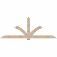 108"W x 40"H x 3 1/2"D x 5 1/2"F, 09/12 Pitch, Redmond Smooth Timber Gable Bracket, Douglas Fir