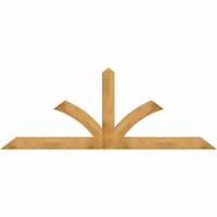 108"W x 40"H x 04"D x 6"F, 09/12 Pitch, Richland Rough Sawn Timber Gable Bracket, Western Red Cedar