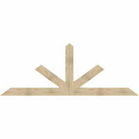 108"W x 40"H x 04"D x 6"F, 09/12 Pitch, Saratoga Rough Sawn Timber Gable Bracket, Douglas Fir