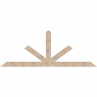 108"W x 40"H x 3 1/2"D x 5 1/2"F, 09/12 Pitch, Saratoga Smooth Timber Gable Bracket, Douglas Fir