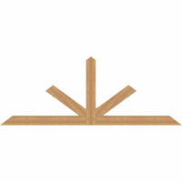 108"W x 40"H x 3 1/2"D x 5 1/2"F, 09/12 Pitch, Saratoga Smooth Timber Gable Bracket, Western Red Cedar