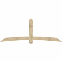 108"W x 40"H x 06"D x 6"F, 09/12 Pitch, Bellingham Rough Sawn Timber Gable Bracket, Douglas Fir