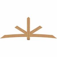 108"W x 40"H x 5 1/2"D x 5 1/2"F, 09/12 Pitch, Alberta Smooth Timber Gable Bracket, Western Red Cedar