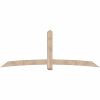 108"W x 40"H x 5 1/2"D x 5 1/2"F, 09/12 Pitch, Bellingham Smooth Timber Gable Bracket, Douglas Fir