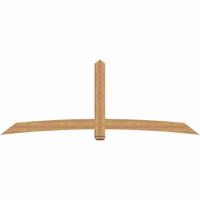 108"W x 40"H x 5 1/2"D x 5 1/2"F, 09/12 Pitch, Bellingham Smooth Timber Gable Bracket, Western Red Cedar