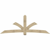 108"W x 40"H x 06"D x 6"F, 09/12 Pitch, Davenport Rough Sawn Timber Gable Bracket, Douglas Fir