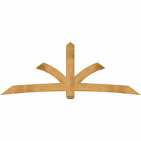 108"W x 40"H x 06"D x 6"F, 09/12 Pitch, Davenport Rough Sawn Timber Gable Bracket, Western Red Cedar