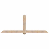 108"W x 40"H x 5 1/2"D x 5 1/2"F, 09/12 Pitch, Eugene Smooth Timber Gable Bracket, Douglas Fir