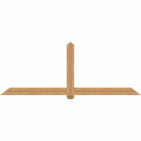 108"W x 40"H x 5 1/2"D x 5 1/2"F, 09/12 Pitch, Eugene Smooth Timber Gable Bracket, Western Red Cedar
