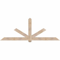108"W x 40"H x 5 1/2"D x 5 1/2"F, 09/12 Pitch, Kennewick Smooth Timber Gable Bracket, Douglas Fir