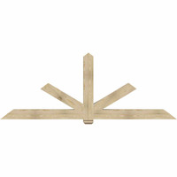 108"W x 40"H x 06"D x 6"F, 09/12 Pitch, Kennewick Rough Sawn Timber Gable Bracket, Douglas Fir