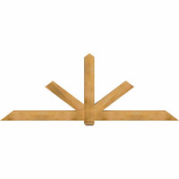 108"W x 40"H x 06"D x 6"F, 09/12 Pitch, Kennewick Rough Sawn Timber Gable Bracket, Western Red Cedar