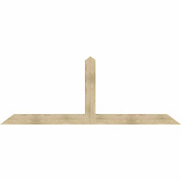 108"W x 40"H x 06"D x 6"F, 09/12 Pitch, Portland Rough Sawn Timber Gable Bracket, Douglas Fir