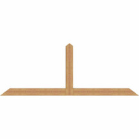 108"W x 40"H x 5 1/2"D x 5 1/2"F, 09/12 Pitch, Portland Smooth Timber Gable Bracket, Western Red Cedar