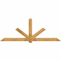 108"W x 40"H x 5 1/2"D x 5 1/2"F, 09/12 Pitch, Kennewick Smooth Timber Gable Bracket, Western Red Cedar