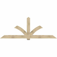 108"W x 40"H x 06"D x 6"F, 09/12 Pitch, Redmond Rough Sawn Timber Gable Bracket, Douglas Fir