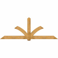 108"W x 40"H x 06"D x 6"F, 09/12 Pitch, Redmond Rough Sawn Timber Gable Bracket, Western Red Cedar