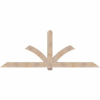 108"W x 40"H x 5 1/2"D x 5 1/2"F, 09/12 Pitch, Redmond Smooth Timber Gable Bracket, Douglas Fir