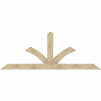 108"W x 40"H x 06"D x 6"F, 09/12 Pitch, Richland Rough Sawn Timber Gable Bracket, Douglas Fir