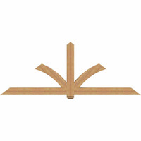 108"W x 40"H x 5 1/2"D x 5 1/2"F, 09/12 Pitch, Redmond Smooth Timber Gable Bracket, Western Red Cedar