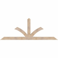 108"W x 40"H x 5 1/2"D x 5 1/2"F, 09/12 Pitch, Richland Smooth Timber Gable Bracket, Douglas Fir
