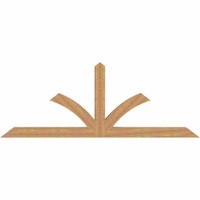 108"W x 40"H x 5 1/2"D x 5 1/2"F, 09/12 Pitch, Richland Smooth Timber Gable Bracket, Western Red Cedar